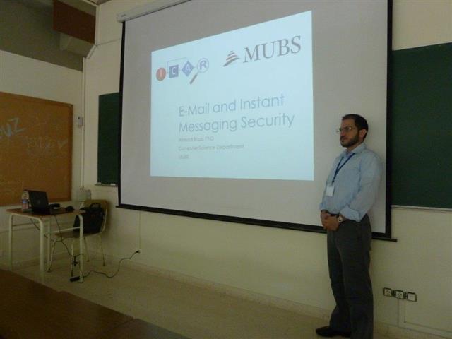 Dr. Ahmed Bazzi  presents MUBS  in the ICAR’15 Conference on “E-mail and Instant Messaging Security.” 